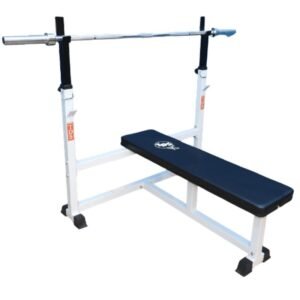 flat bench with bar