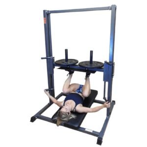 lady using the vertical leg press