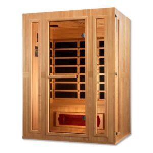 GoldenDesign MX-LS3-01 Maxxus "Trinity" Dual Tech 3 person Low EMF FAR Infrared Sauna Canadian Hemlock