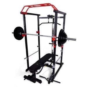 Olympic Squat Cage 1000 lb Weight Capacity Included with LAT Pulldown System