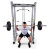 Squat Cage with High/Low Pulley, Dip attachments