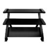 3 Tier Horizontal Dumbbell Rack - Black Frame