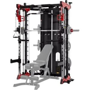 Commercial Home Gym - Smith Machine w/ Twin Cross Cables & Built-in 2*80 kg Stack Weights