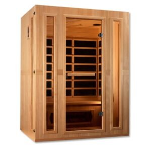 GoldenDesign MX-LS3-01 Maxxus "Trinity" Dual Tech 3 person Low EMF FAR Infrared Sauna Canadian Hemlock