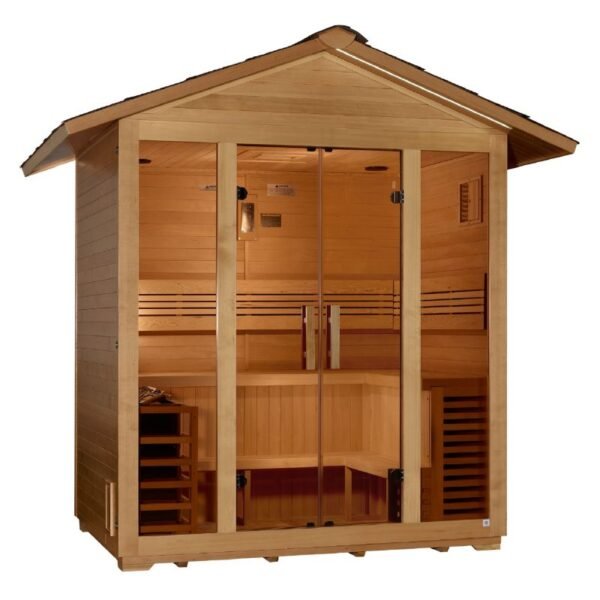 Golden Designs "Vorarlberg" 5 Person Traditional Outdoor Sauna - Canadian Hemlock