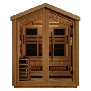 GoldenDesign GDI-8523-01 Loviisa 3 Person Hybrid Outdoor Sauna-Canadian Red Cedar Interior