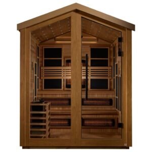 GoldenDesign GDI-8526-01 Kaskinen 6 Person Hybrid Outdoor Sauna-Canadian Red Cedar Interior