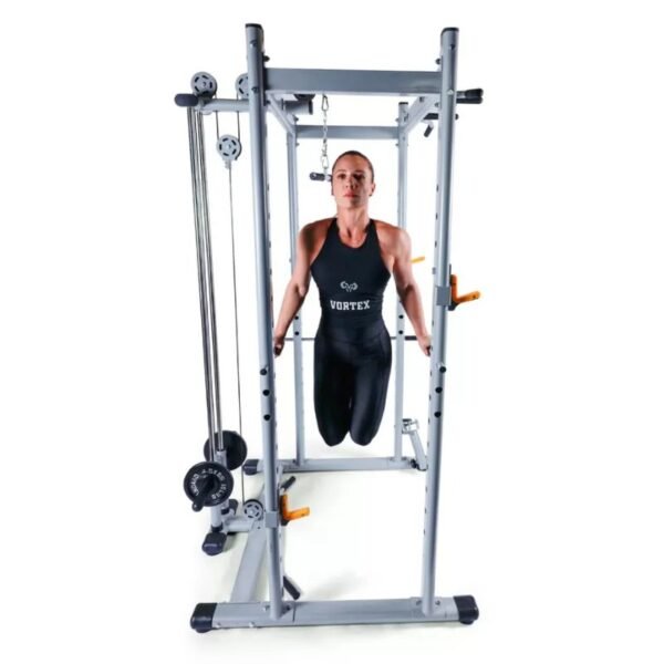 side Squat Cage with High/Low Pulley, Dip attachments