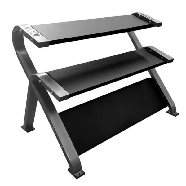 3 Tier Horizontal Dumbbell Rack - Black Frame