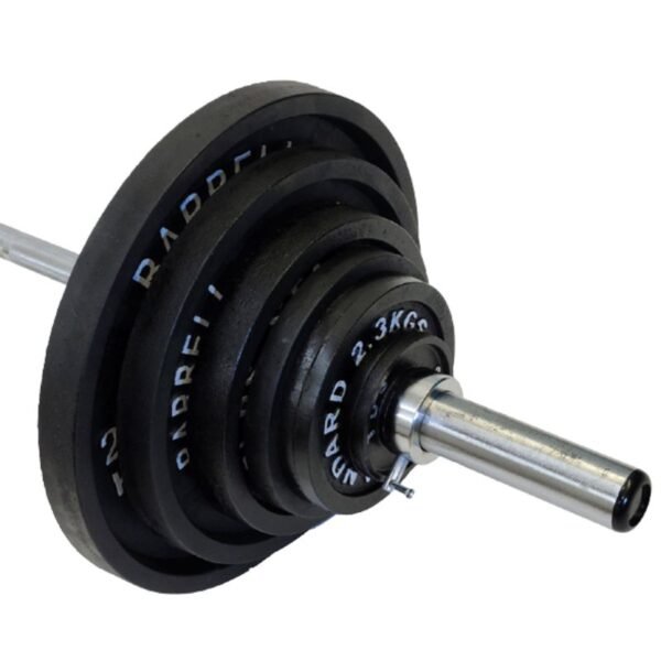 all the weights included in 300 lb. OLYMPIC BARBELL SET