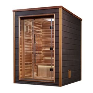 Narvik 2 Person Outdoor-Indoor Traditional Sauna (GDI-8202-01) - Canadian Red Cedar Interior