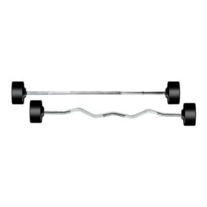 York (20-110 lb) Rubber-Coated Barbell Set