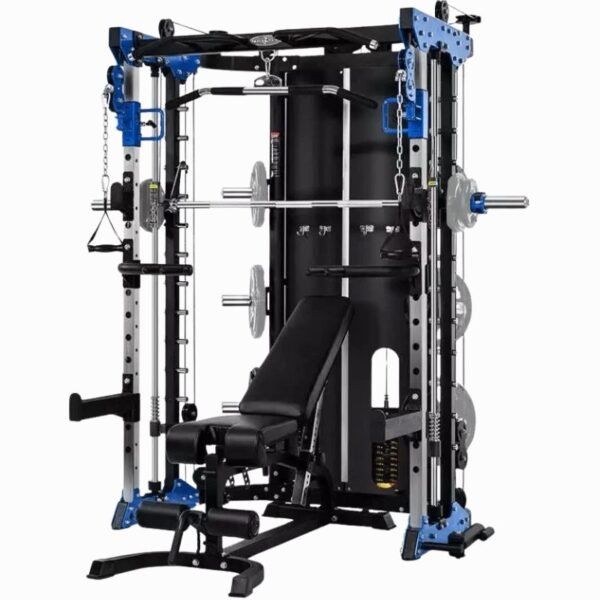 Commercial Home Gym - Smith Machine w/ Twin Cross Cables & Built-in 2*80 kg Stack Weights