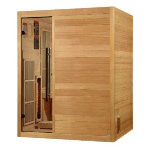 Golden Designs 2025 Soria GDI-8330-01 3 Per Hybrid Sauna (Indoor). Full Spectrum and Harvia Traditional Stove