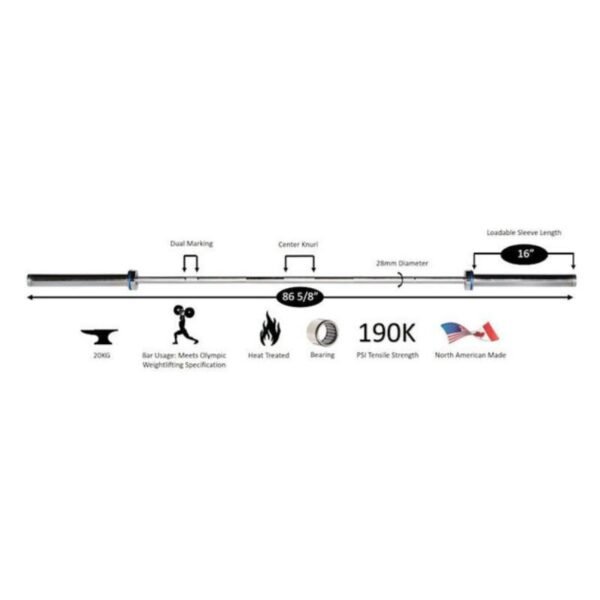 York (#32000) Men's Elite Needle Bearing Bar