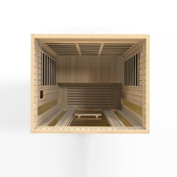 GoldenDesign MX-LS3-01 Maxxus "Trinity" Dual Tech 3 person Low EMF FAR Infrared Sauna Canadian Hemlock
