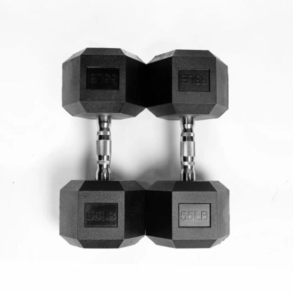 Vortex 5-100 lbs Rubber Hex Dumbbells Pair