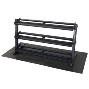 Body-Solid (5-70 lb) Cast Iron Hex Dumbbells w/ Rack