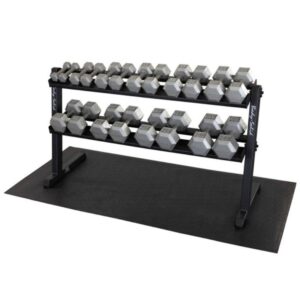 Body-Solid (5-50 lb) Hex Dumbbells w/ Rack