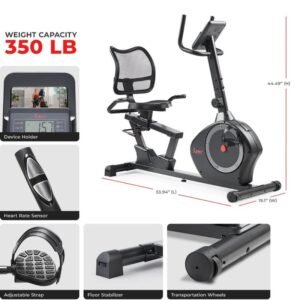 Sunny Smart Magnetic Heavy Duty Recumbent Bike