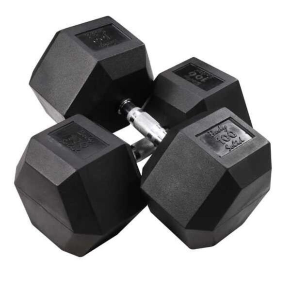 Body-Solid Rubber Hex Dumbbells
