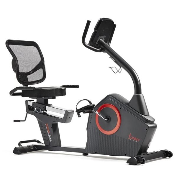 Sunny Smart Programmable 16 Levels Electro-Magnetic Resistance Recumbent Exercise Bike