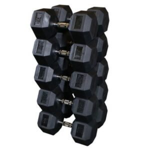 Body-Solid Rubber Hex Dumbbells