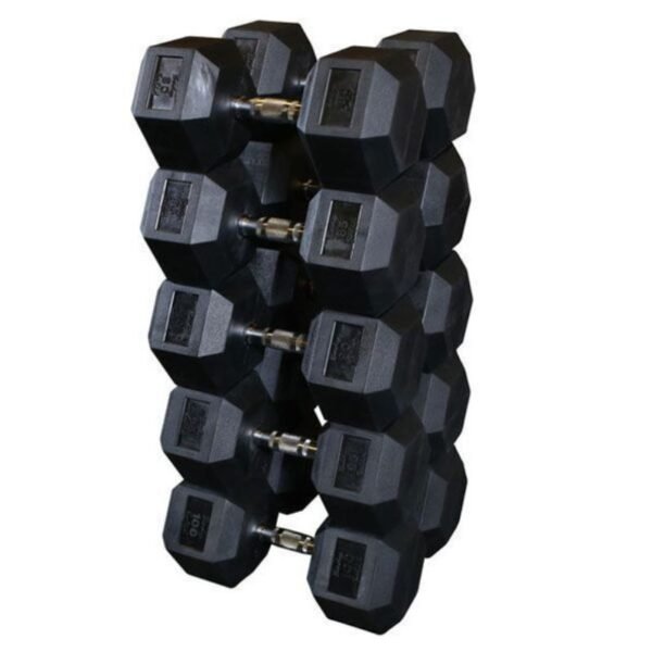 Body-Solid Rubber Hex Dumbbells