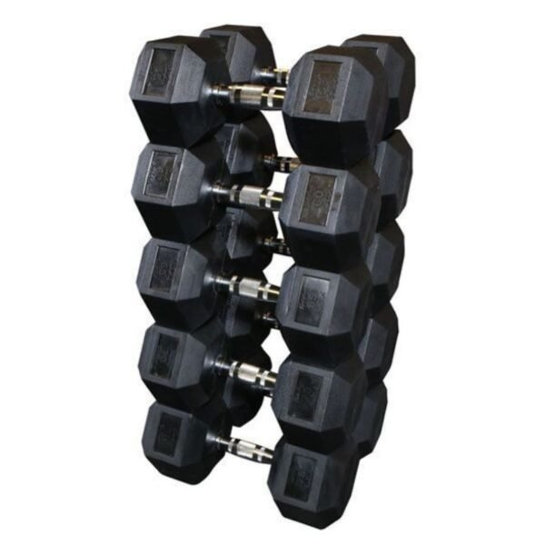 Body-Solid Rubber Hex Dumbbells