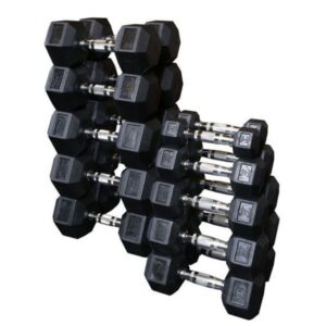 Body-Solid Rubber Hex Dumbbells