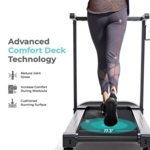 Sunny Health & Fitness Interactive Slim Auto Incline Treadmill with Bluetooth