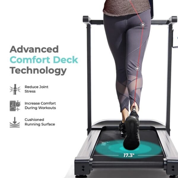 Sunny Health & Fitness Interactive Slim Auto Incline Treadmill with Bluetooth