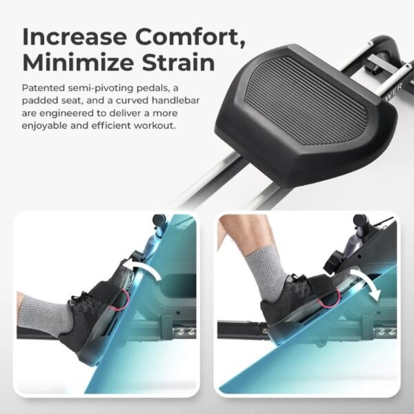 Sunny Premium Smart Ultra Quiet Dual Slide Rail Magnetic Rowing Machine
