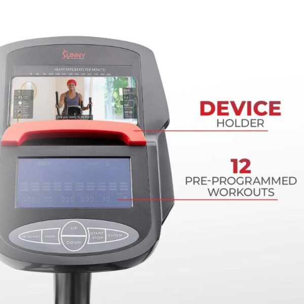 Sunny Smart Premium Extra Long Stride Length Programmable Electro-Magnetic Elliptical