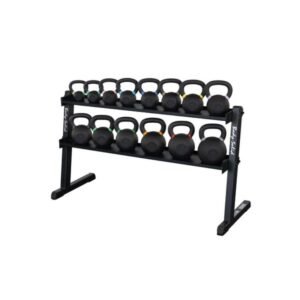 2 Tier Horizontal Kettlebell Rack (Black)