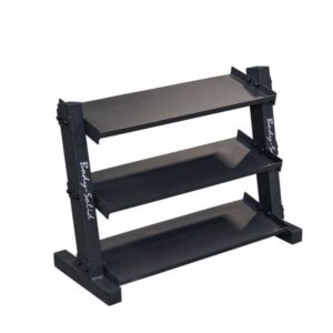 Body-Solid 3 Tier Horizontal 34" Vinyl or Neoprene Dumbell Rack