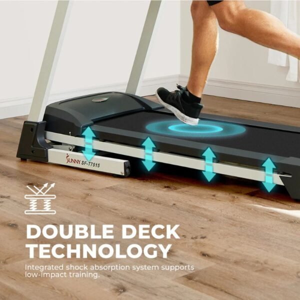 Sunny Health & Fitness Premium Smart Treadmill with Auto Incline