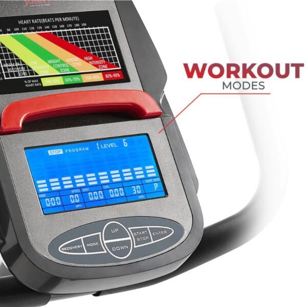 Sunny Smart Programmable 16 Levels Electro-Magnetic Resistance Recumbent Exercise Bike