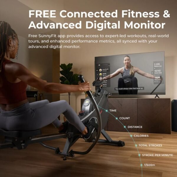 Sunny Premium Smart Full Motion Magnetic Rowing Machine