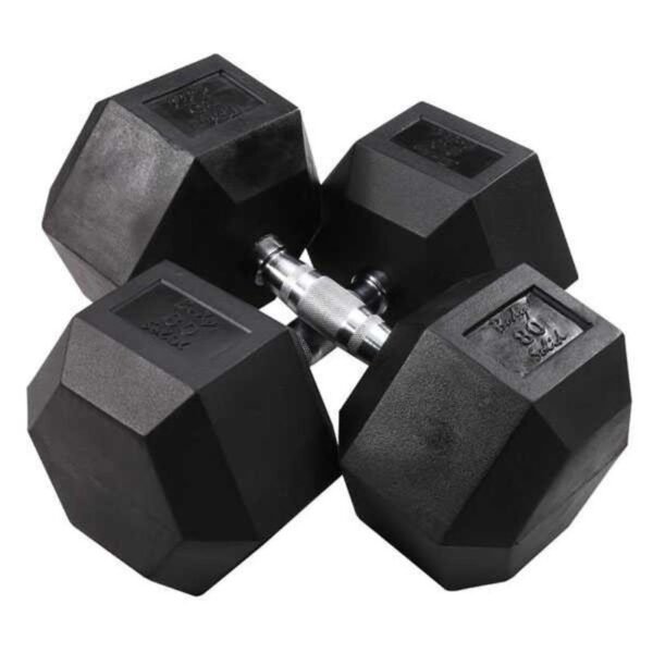 Body-Solid Rubber Hex Dumbbells
