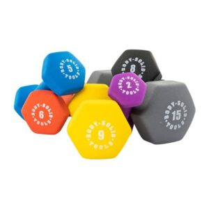 Body-Solid Neoprene Dumbbell Set w/ Rack