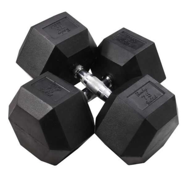 Body-Solid Rubber Hex Dumbbells