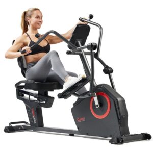 Sunny Premium Smart Programmable Electro-Magnetic Resistance Recumbent Elliptical Cross Trainer
