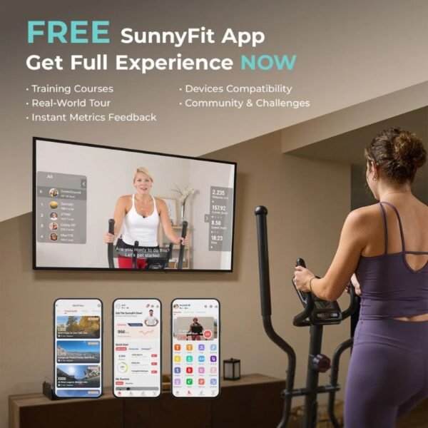 Sunny Ultra Silent Smart Elliptical Exerciser