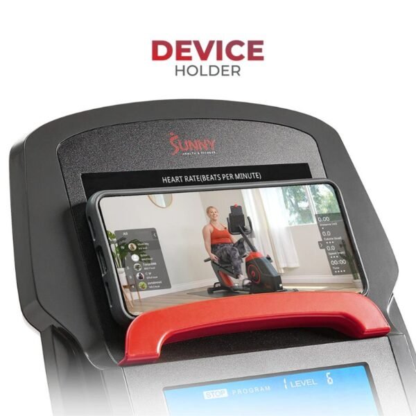 Sunny Smart Programmable 16 Levels Electro-Magnetic Resistance Recumbent Exercise Bike