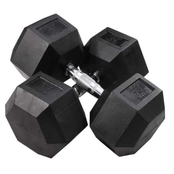 Body-Solid Rubber Hex Dumbbells