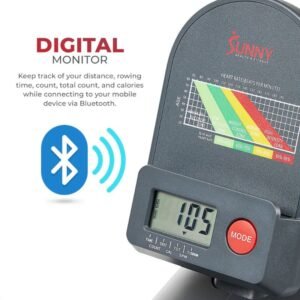 Sunny Smart Extra Long Slide Rail Magnetic Rowing Machine
