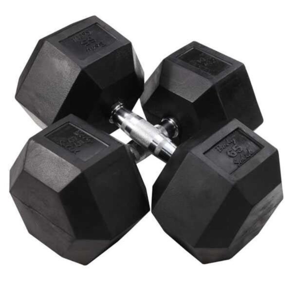 Body-Solid Rubber Hex Dumbbells
