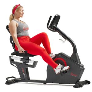 Sunny Smart Programmable 16 Levels Electro-Magnetic Resistance Recumbent Exercise Bike