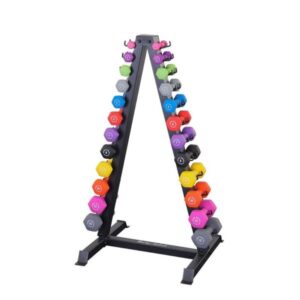 Body-Solid 12 Pair Neoprene Dumbbell Rack Package